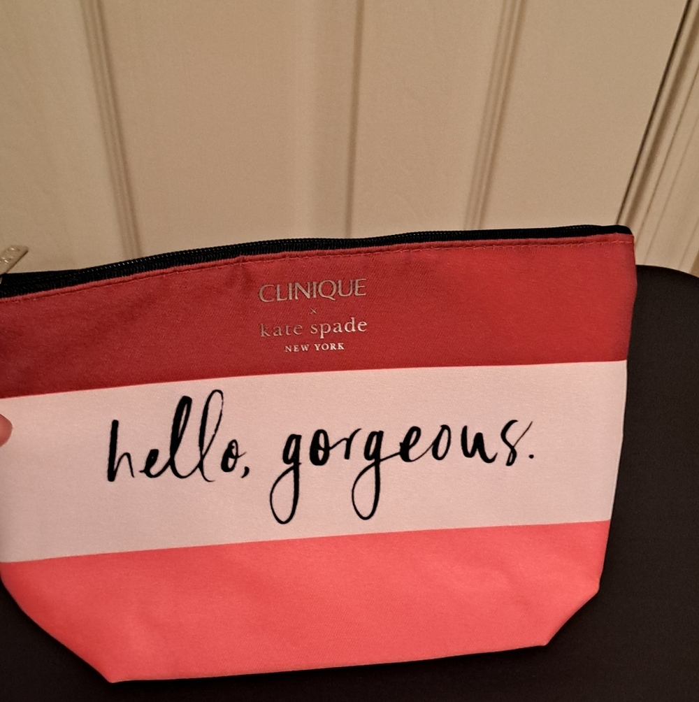 Kate Spade Clinique Collab Pink Cosmetic Bag NWOT